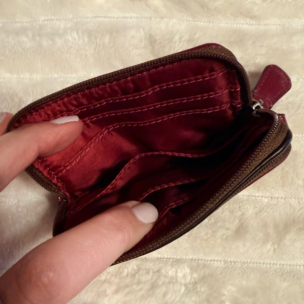 Coach Pink and signature canvas print wallet - Picture 3 of 5